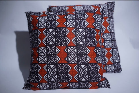 Diamond Rust African Cotton Pillows