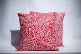 Red Tribal African Cotton Pillows